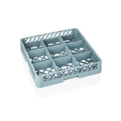 Gläserkorb 50x50cm DISH RACK 98, mit 9 Einteilungen