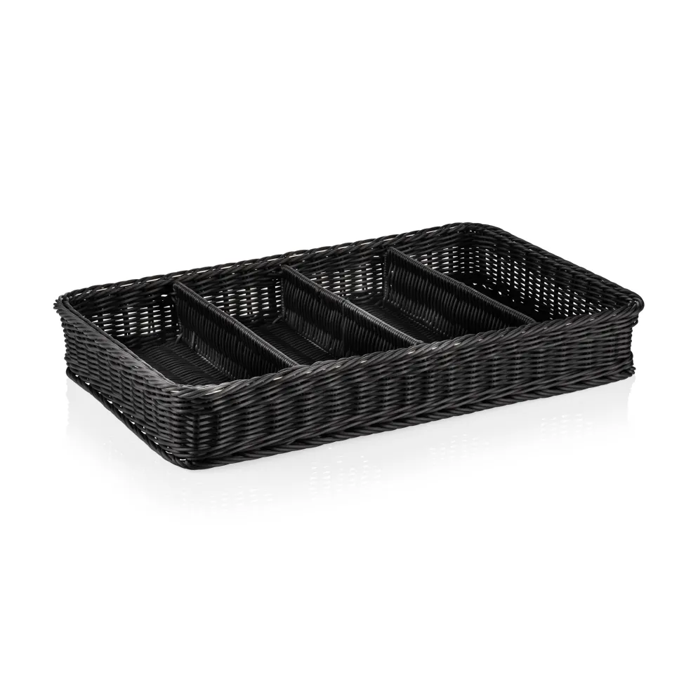 GN Besteckkorb 1/1 WEAVER PRO Systemkörbe, schwarz, Polypropylen