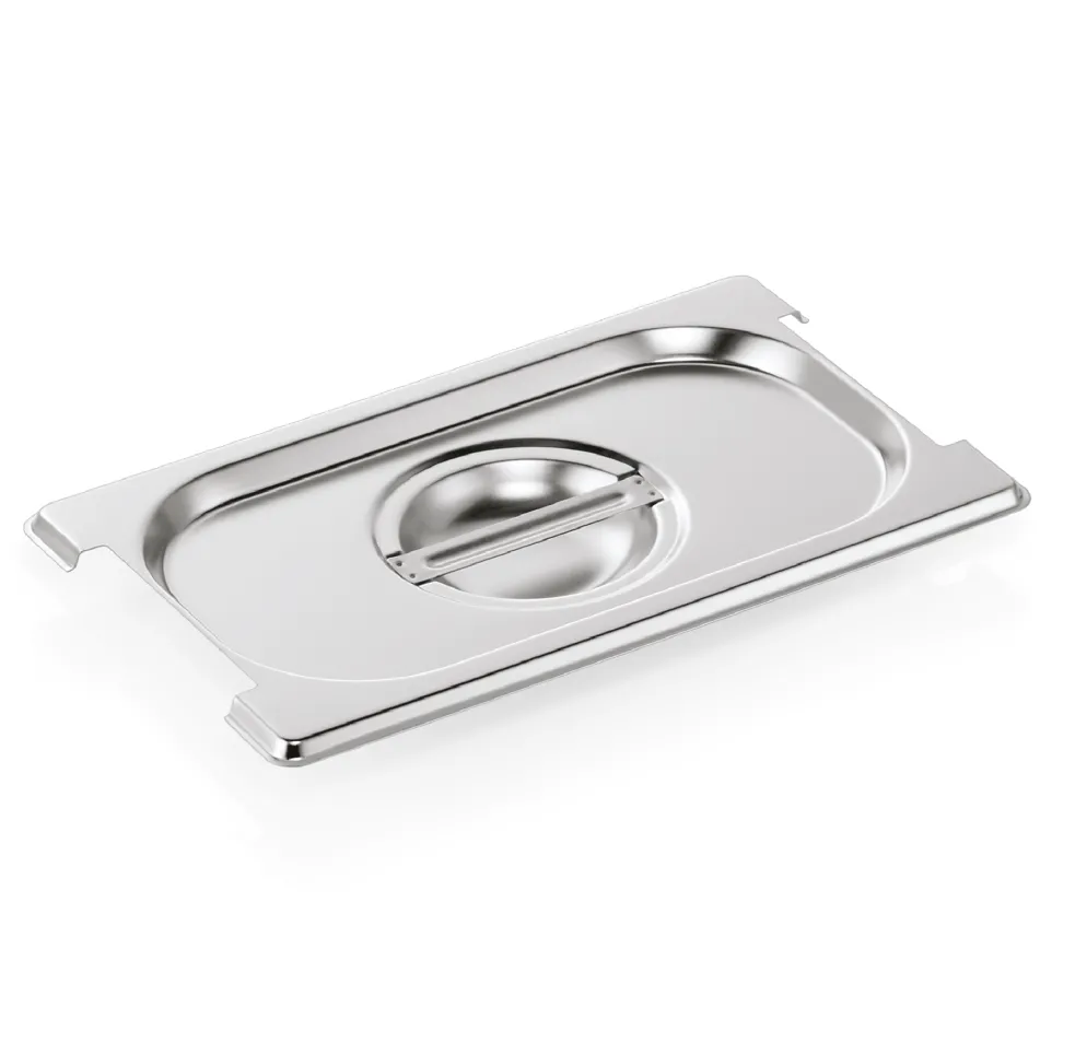 GN Deckel GN CORE 1/4, mit Griffaussparung, Chromnickelstahl