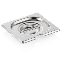 GN Deckel GN CORE 1/6, mit Löffelaussparung, Chromnickelstahl