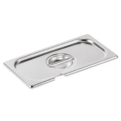 GN Deckel GN CORE 1/3, mit Löffelaussparung, Chromnickelstahl