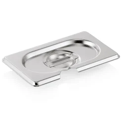 GN Deckel GN CORE 1/9, mit Löffelaussparung, Chromnickelstahl
