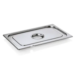 GN Deckel GN CORE 1/1, mit Löffelaussparung, Chromnickelstahl
