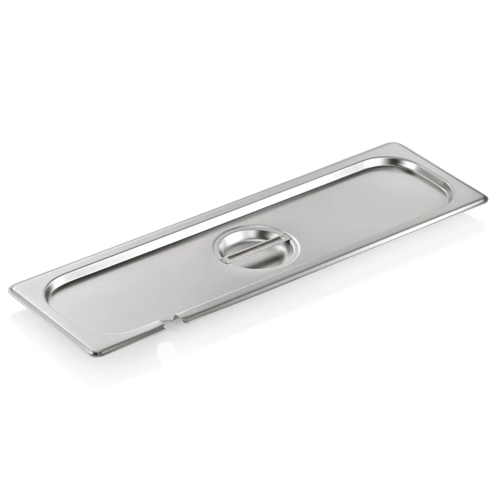 GN Deckel GN SELECT 2/4, mit Löffelaussparung, Chromnickelstahl 18/8
