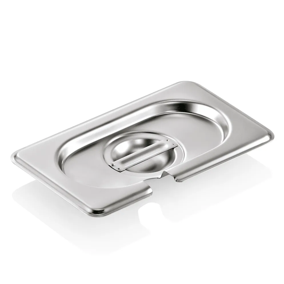 GN Deckel GN SELECT 1/9, mit Löffelaussparung, Chromnickelstahl 18/8