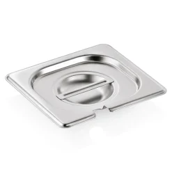 GN Deckel GN SELECT 1/6, mit Löffelaussparung, Chromnickelstahl 18/8
