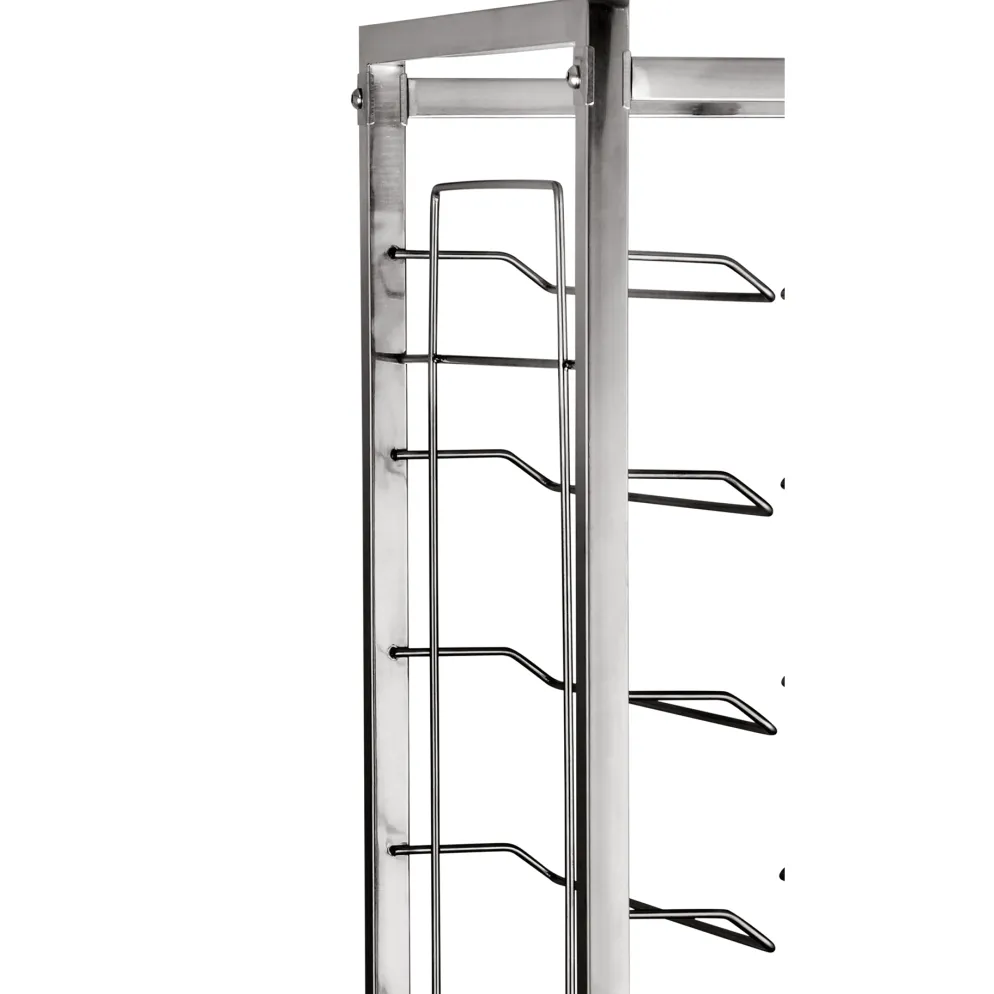 GN Tablettwagen 1/1 für 12 Tabletts, 60 x 39 x 180 cm, Chromnickelstahl