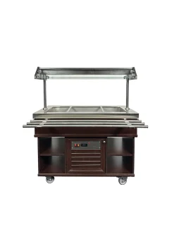 Heisses Buffet, Wärmebuffet mit Tablettrutsche für 4x GN1/1