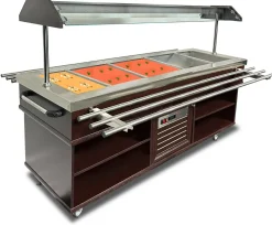 Heisses Buffet, Wärmebuffet mit Tablettrutsche für 5x GN1/1