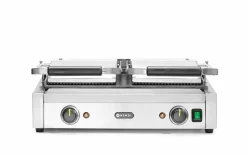 HENDI Doppel-Kontaktgrill oben gerillt/unten glatt, Breite 570mm