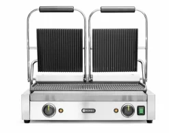 HENDI Dopp-Kontaktgrill oben/unten gerillt, Breite 570mm