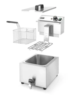 HENDI Friteuse Profi Line mit Ablasshahn 8L 3,5kW