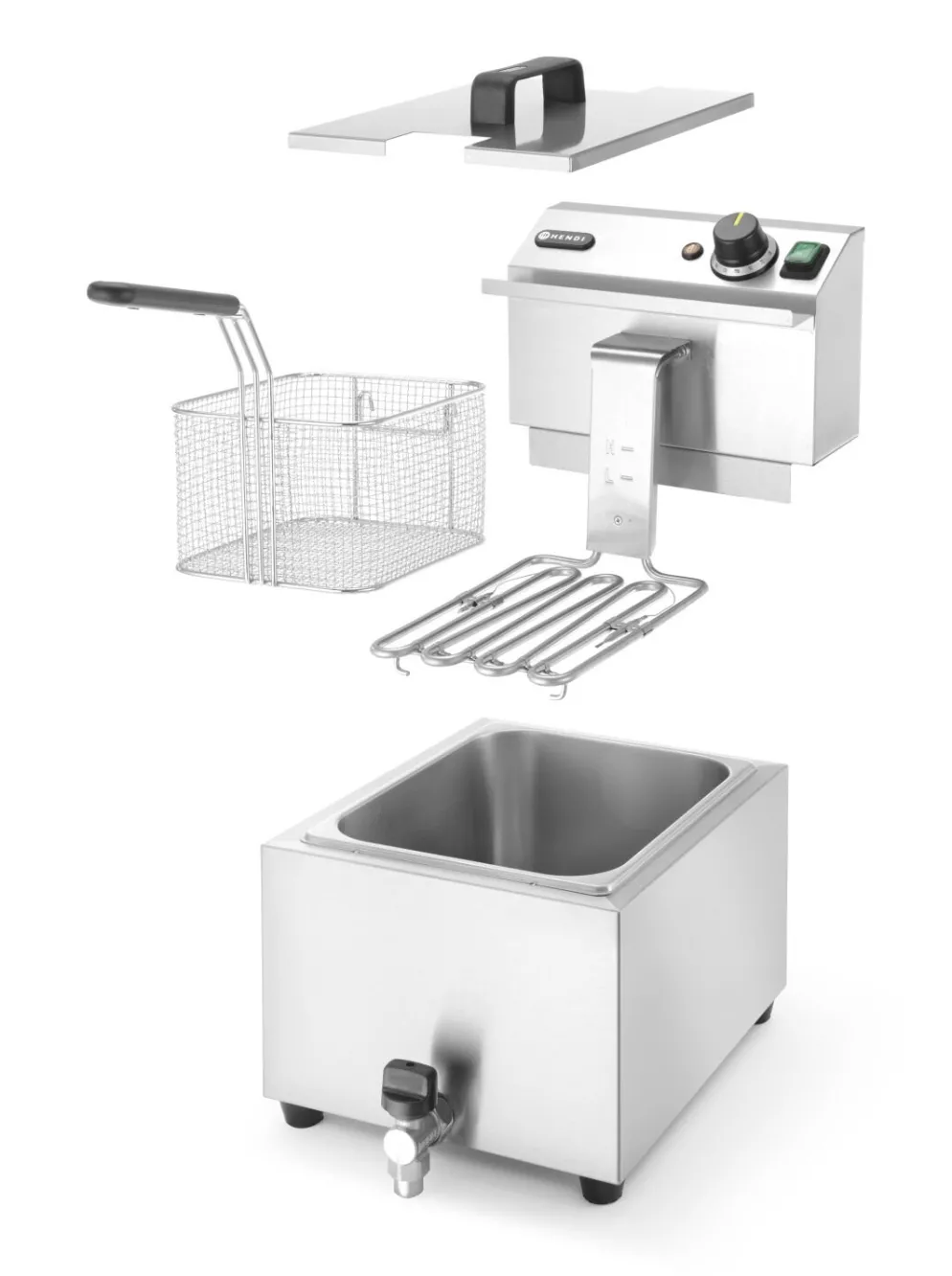 HENDI Friteuse Profi Line mit Ablasshahn 8L 3,5kW