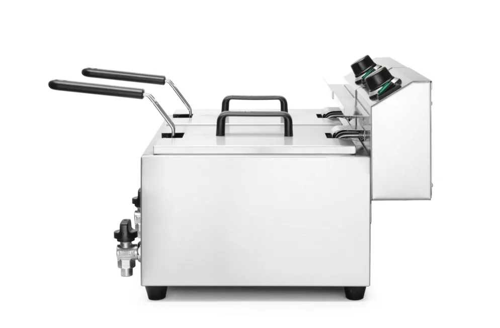 HENDI Friteuse Profi Line 2x8 L mit Ablasshahn 2x3,5kW