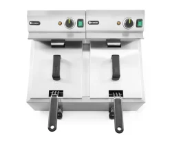 HENDI Friteuse Profi Line 2x8 L mit Ablasshahn 2x3,5kW