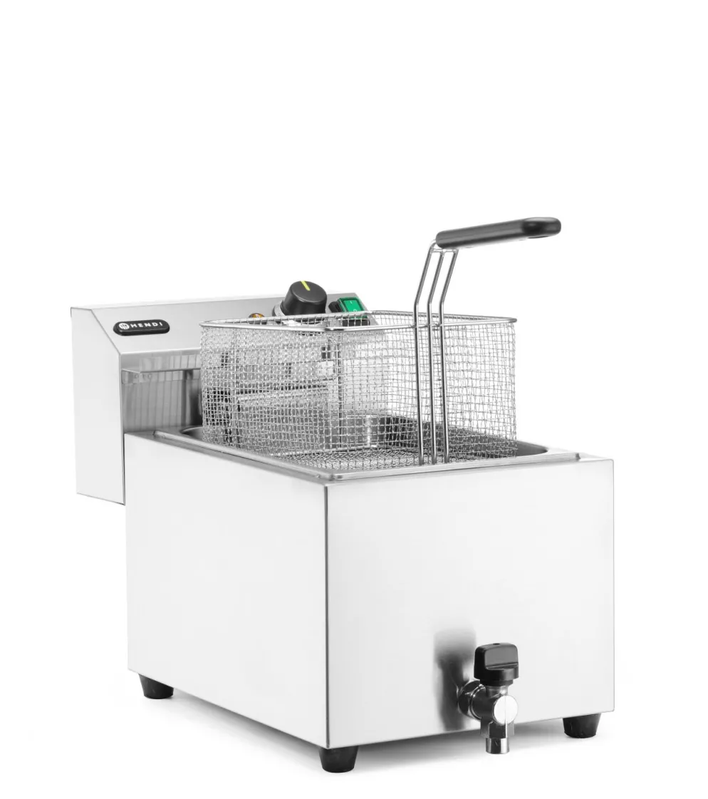 HENDI Fritteuse mit Ablasshahn 10L, 400V 6,6kW