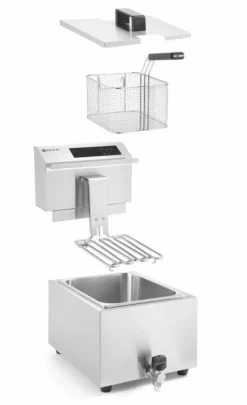 HENDI Fritteuse ProfiLine, digital Bedienfeld, Timer, 8 L, 3,5kW