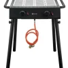 HENDI Gasgrill Xantos Black – 2 Brenner, 9,5 kW, Edelstahl & emailliert