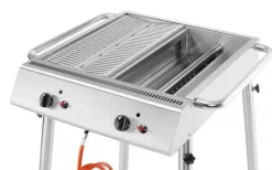 HENDI Gasgrill Xantos – 2 Brenner, 9,5 kW, Edelstahl