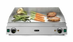 HENDI Grillplatte Profi Line 2/3 Glatt 1/3 Gerillt, 3500W