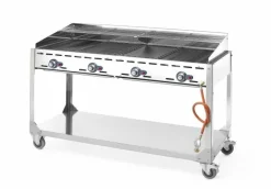 HENDI Grillsystem Green Fire 4 Brenner 22kW, Räder Profi Line