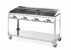 HENDI Grillsystem Green Fire 4 Brenner 22kW, Räder Profi Line