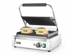 HENDI Kontaktgrill Panini oben/unten gerillt, Breite 430mm