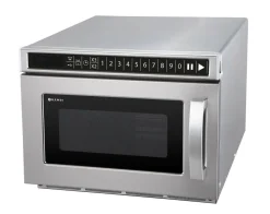 HENDI Mikrowelle 1800W Edelstahl programmierbar via USB mit 100 Speicherprogrammen