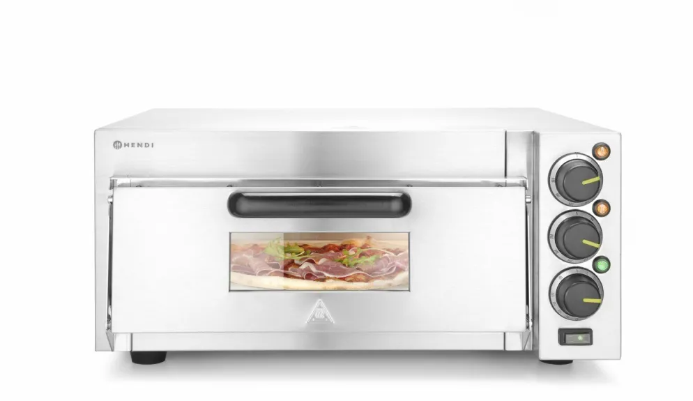 HENDI Pizzaofen kompakt mit Timer, Backkammer 415×400mm