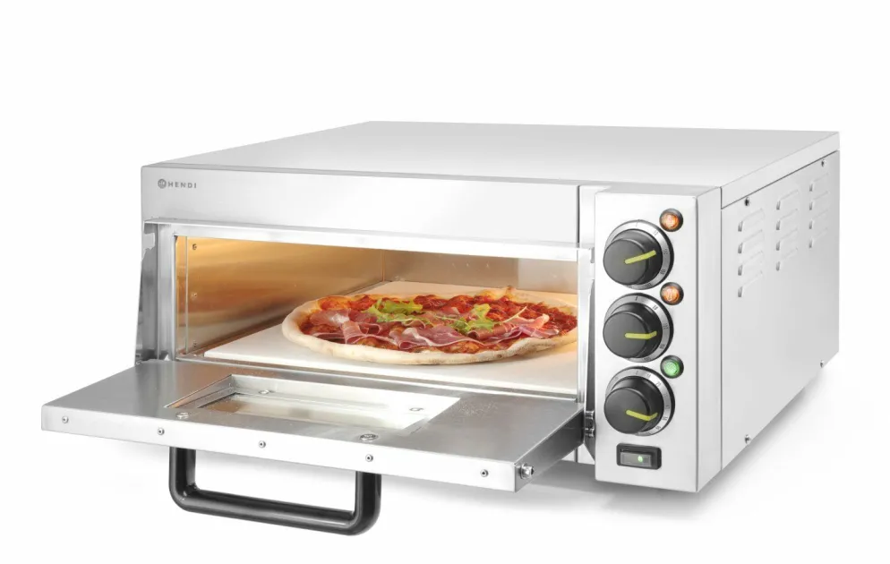 HENDI Pizzaofen kompakt mit Timer, Backkammer 415×400mm
