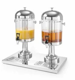 HENDI Saftspender 2x8L, PC Edelstahl