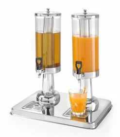 HENDI Saftspender 2x3L, PC Edelstahl