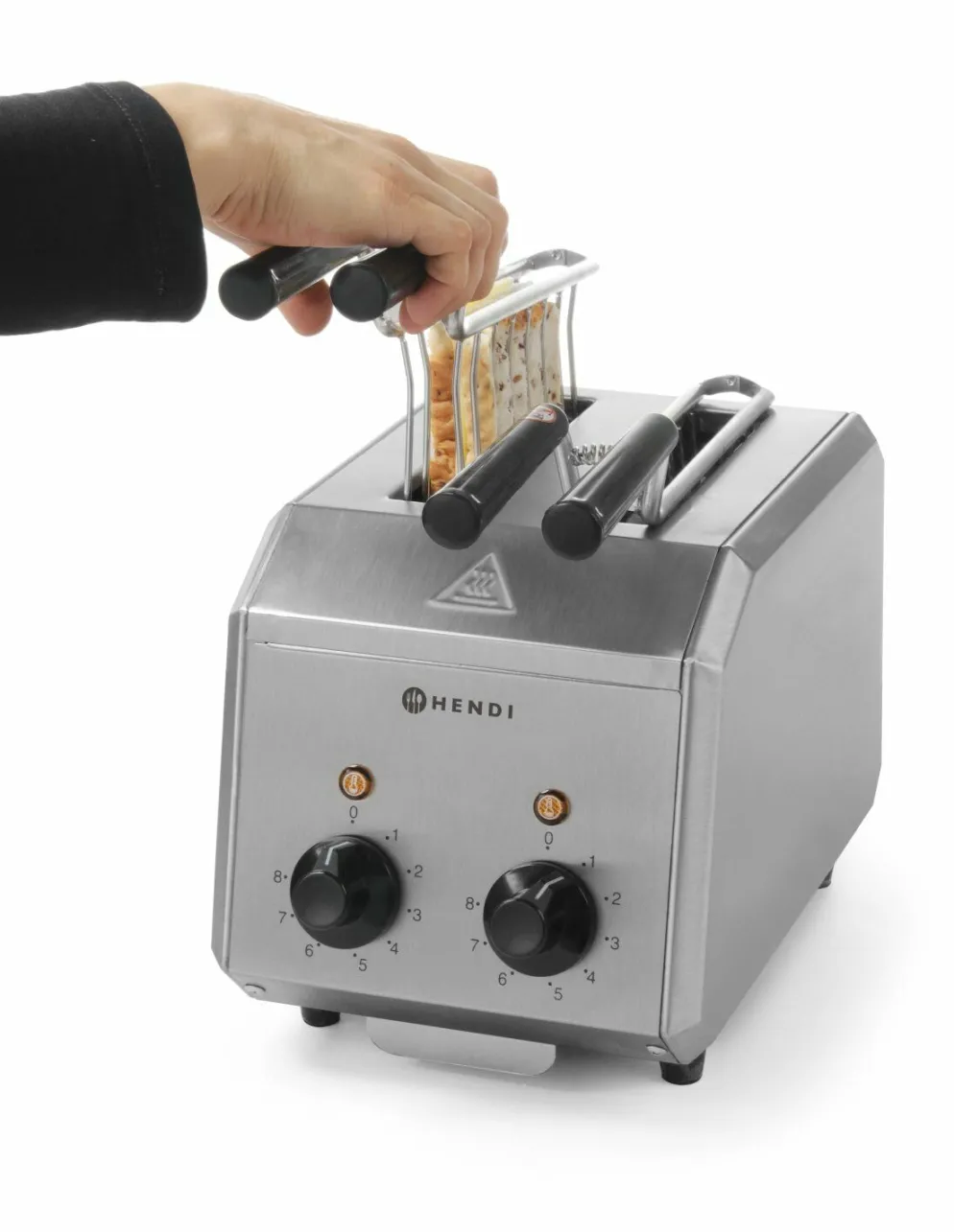 HENDI Sandwichtoaster Edelstahl 2-teilig, Timer