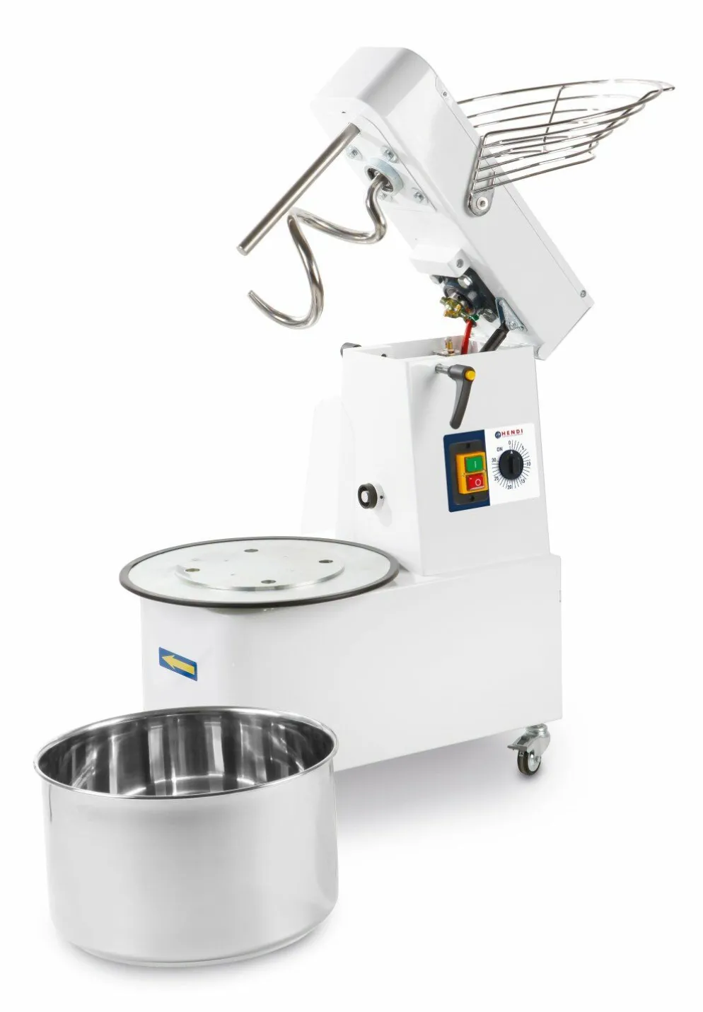 HENDI Spiralteigmaschine 22L, 17Kg, Schüssel abnehmbar, Timer, 400V