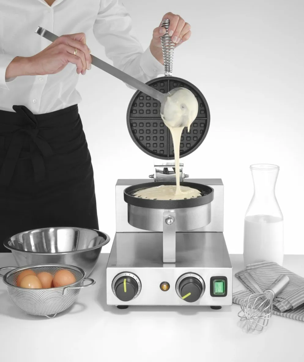 HENDI Waffeleisen rund ø 190 mm, bis zu 20 Waffeln/ Std.