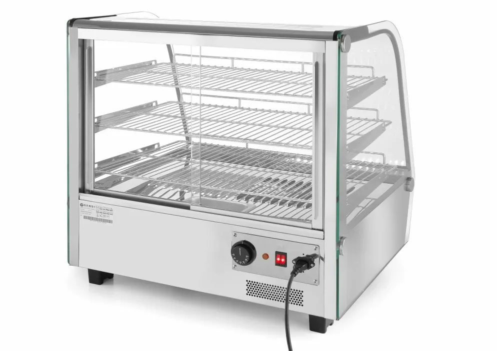 HENDI Warmhaltevitrine 3 Auslagen 160 Liter, 857mm
