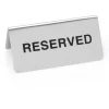 Hinweisschild "Reserved" Set, 10 x 5 x 5 cm, Set á 12 Stück, Chromnickelstahl