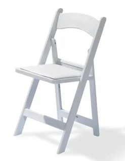 Hochzeit Klappstuhl polypropylen weiß, 45x45x78cm