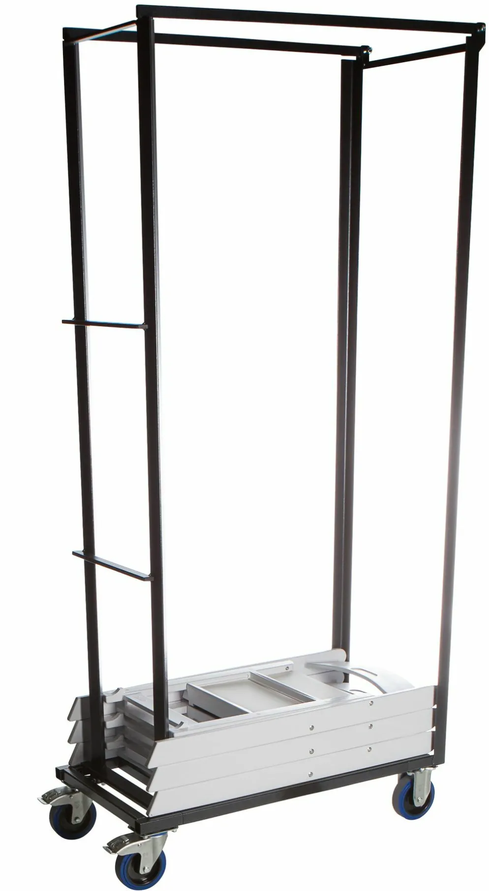 Hochzeitsstuhl Transportwagen für 30 Stühle, Hammerschlag, 93x47x195cm