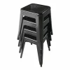Hocker HOLLI-ST Bistro aus Stahl, schwarz Sitzhöhe 46cm