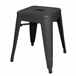 Hocker HOLLI-ST Bistro aus Stahl, schwarz Sitzhöhe 46cm