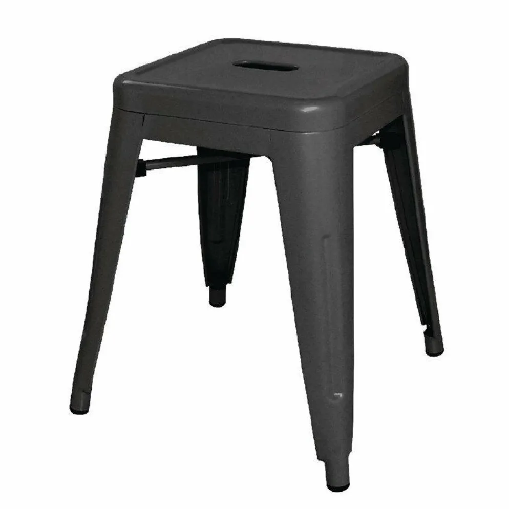 Hocker HOLLI-ST Bistro aus Stahl, schwarz Sitzhöhe 46cm