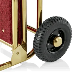 Hotel Gepäckkarre, 61 x 70,5 x 121 cm, goldfarben, roter Teppich, Edelstahl