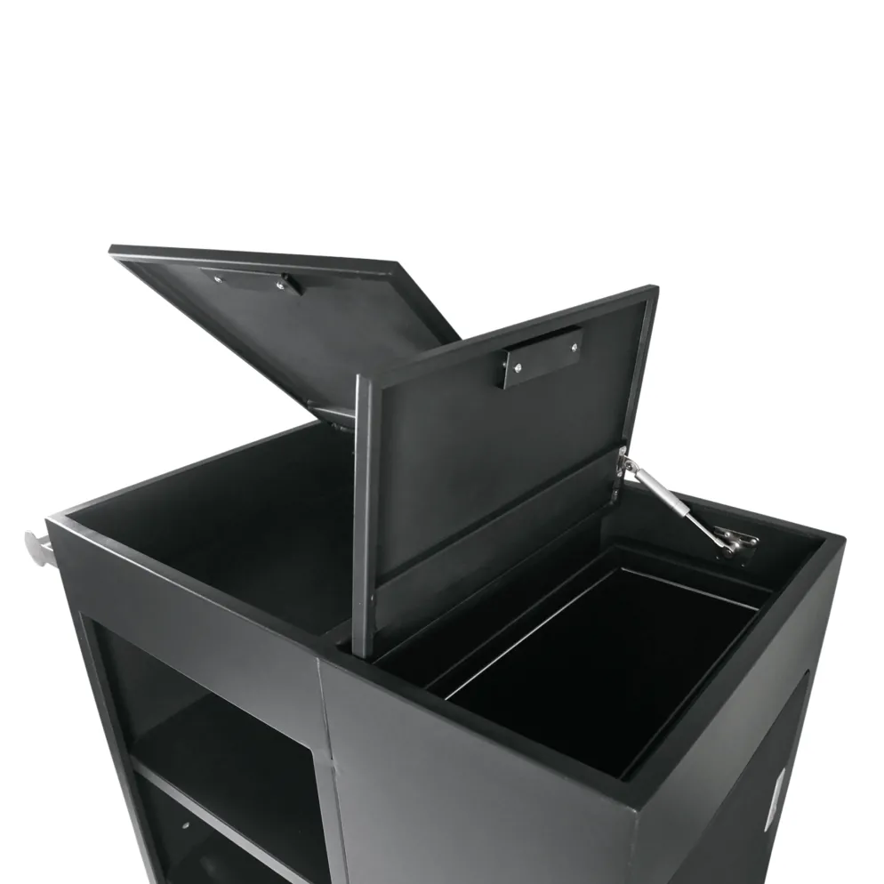 Hotel Zimmerservicewagen HEIDI, schwarz 93x50,5x117cm