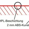 HPL-Premium Runde Tischplatte Nussbaum Standard, ø 80 cm, Stärke: 2,2 cm