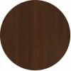 HPL-Premium Runde Tischplatte Nussbaum dunkelbraun, ø 80 cm, Stärke: 2,2 cm
