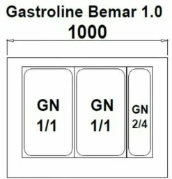 IGLOO Bainmarie Buffet ML06 Gastroline Open 1.0, Länge 1000mm