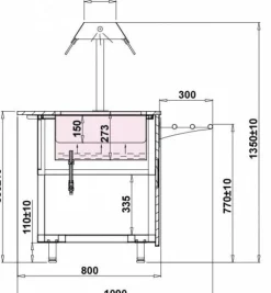 IGLOO Bainmarie Buffetwagen ML17 Gastroline Open 1.0, Länge 1000mm