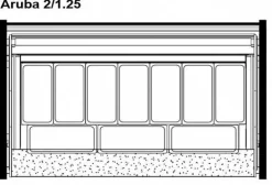 IGLOO Eistheke Eisvitrine Aruba 2/1.0 für 7 Behälter, Breite 1070mm