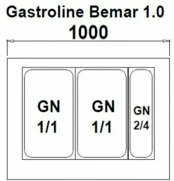 IGLOO Gastroline 1.0 Premium ML09 Bainmarie, Länge 1000mm